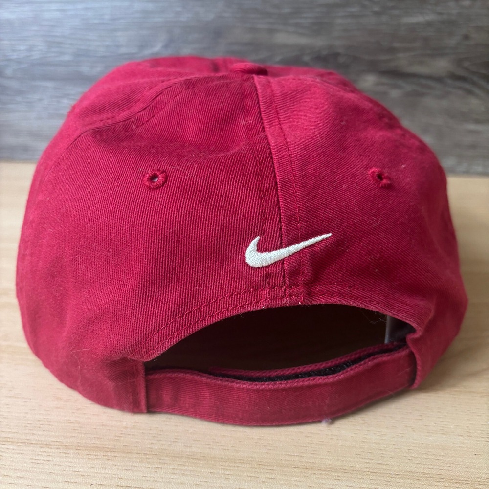 Vintage Nike Hat Cap Strap Back Red Golf Duluth East Greyhounds High School - Picture 6 of 10